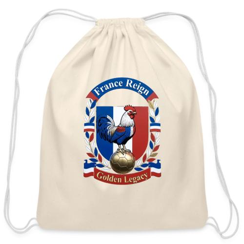 France Rooster Reign T-Shirt, Tricolore Pride Gift - Cotton Drawstring Bag