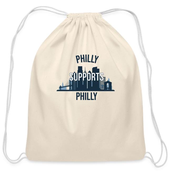Philly Supports Philly skyline blue transparentbg