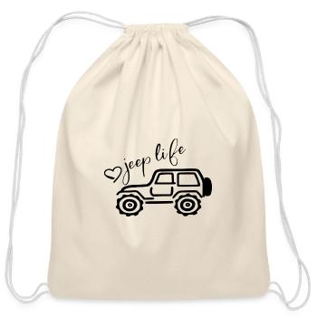 JEEP LIFE - Cotton Drawstring Bag - natural - Front