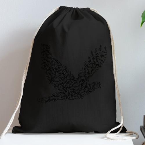 DOVE Peace in FLIGHT - Cotton Drawstring Bag