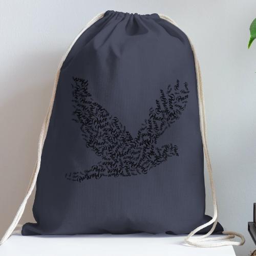 DOVE Peace in FLIGHT - Cotton Drawstring Bag