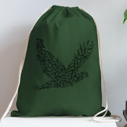 DOVE Peace in FLIGHT - Cotton Drawstring Bag