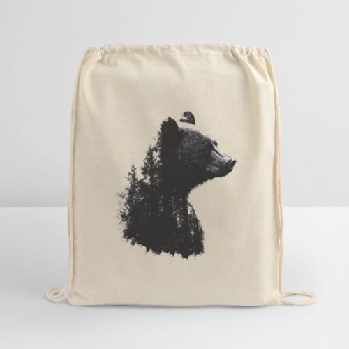 Forest Within the Bear - Cotton Drawstring Bag