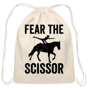 Funny Equestrian Horse Vaulting - Cotton Drawstring Bag - natural - Front