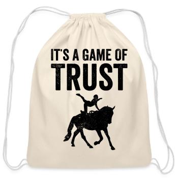Funny Equestrian Horse Vaulting - Cotton Drawstring Bag - natural - Front