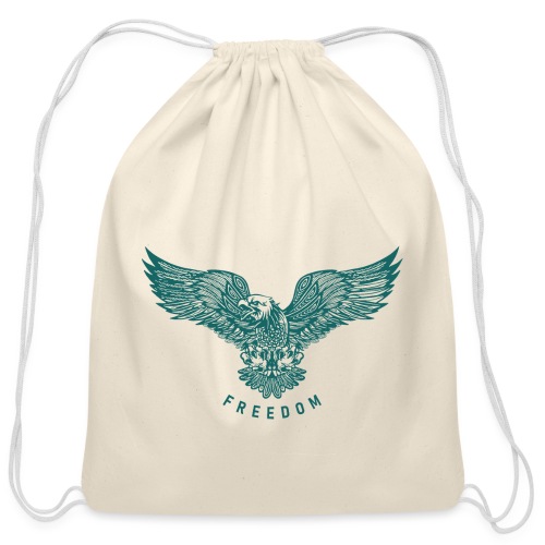 eagle freedom free human rights - Cotton Drawstring Bag