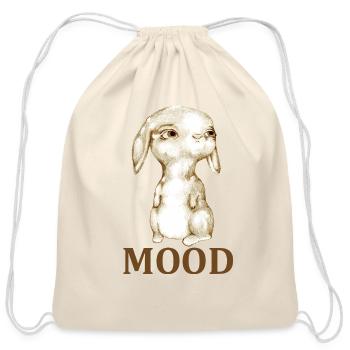 MOOD rabbit - Cotton Drawstring Bag - natural - Front