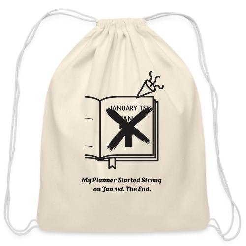 Jan 1st T-Shirt | Sarcastic New Year's - Cotton Drawstring Bag