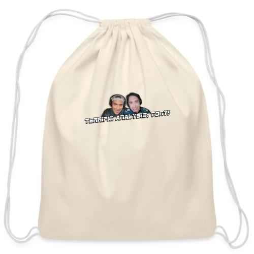 TERRIFIC ANALYSIS, TONY! - Cotton Drawstring Bag