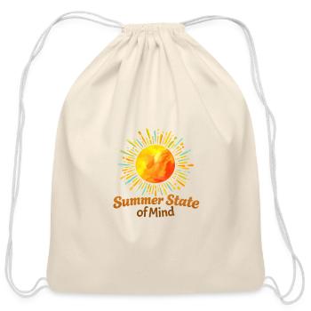 Summer State of Mind Sunburst - Cotton Drawstring Bag - natural - Front