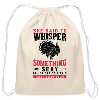 Something Sexy - Cotton Drawstring Bag - natural - Front