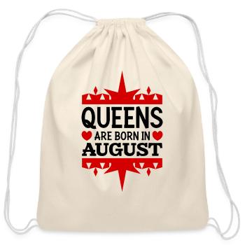 August Red - Cotton Drawstring Bag - natural - Front