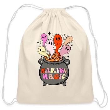 MAKING MAGIC png - Cotton Drawstring Bag - natural - Front