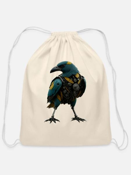 Super Bird - Cotton Drawstring Bag - natural