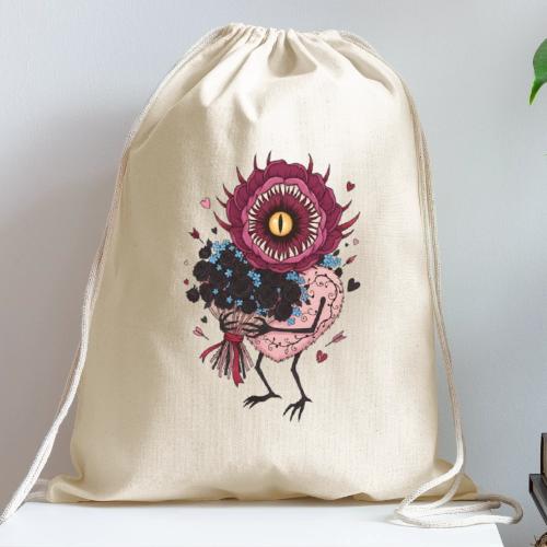 Gothic Valentine Eldritch Bloom – Dark Rom - Cotton Drawstring Bag
