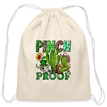 Pinch Proof - Cotton Drawstring Bag - natural - Front