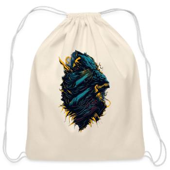 Random Something - Cotton Drawstring Bag - natural - Front