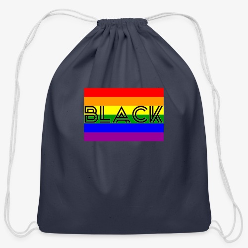 Black LGBTQ - Cotton Drawstring Bag