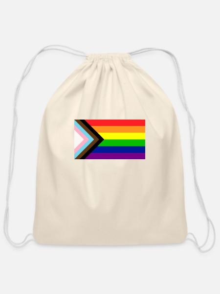 Progressive Pride - Cotton Drawstring Bag - natural