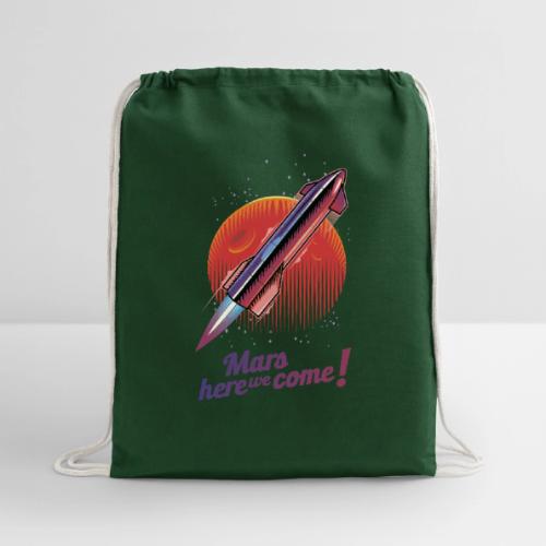 Mars Here We Come - Light - Cotton Drawstring Bag