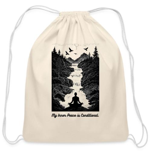 Conditional Inner Peace T-Shirt | Minimalist Zen - Cotton Drawstring Bag