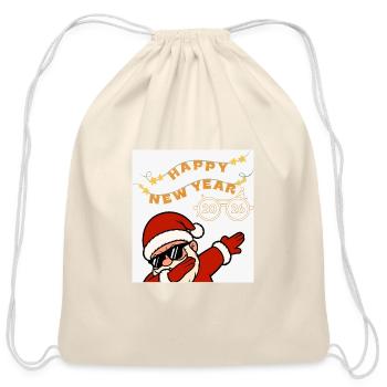 Dabbing Santa 2026 - Happy New Year's Eve Party De - Cotton Drawstring Bag - natural - Front