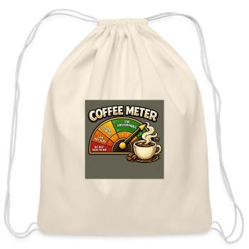 Coffee Meter - Cotton Drawstring Bag - natural - Front