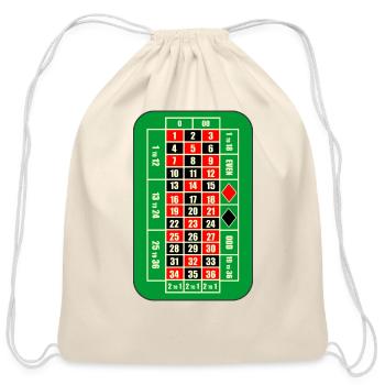 Table casino - Cotton Drawstring Bag - natural - Front