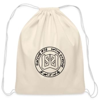 SWING2WIN Swing Big Swing Strong Black - Cotton Drawstring Bag - natural - Front