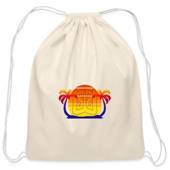 SWING2WIN Retro Sunset - Cotton Drawstring Bag - natural - Front