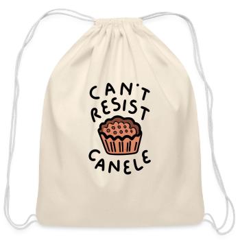 Can't Resist A Canele - Cotton Drawstring Bag - natural - Front