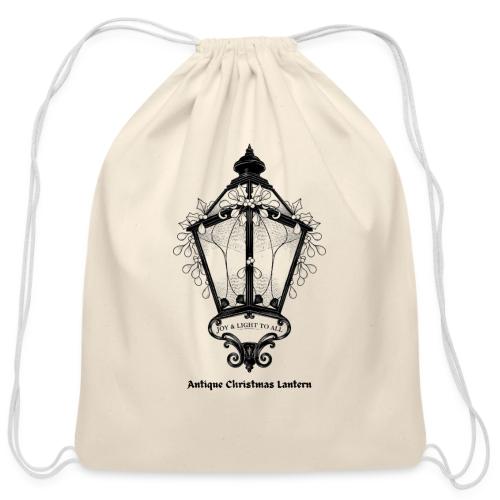 Antique Christmas Lantern T-Shirt - Cotton Drawstring Bag
