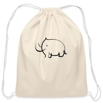 Just Mammoth - Cotton Drawstring Bag - natural - Front