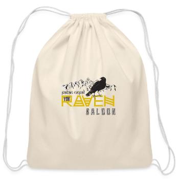 The Raven Saloon - Cotton Drawstring Bag - natural - Front