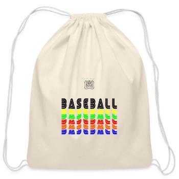 SWING2WIN Baseball Color Wave - Cotton Drawstring Bag - natural - Front