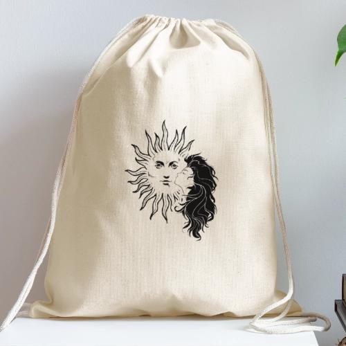 Mystical Girl & Sun - Cotton Drawstring Bag