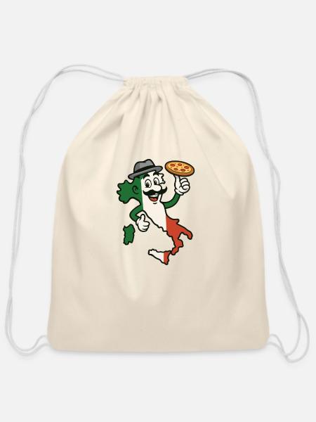 Italy - Cotton Drawstring Bag - natural