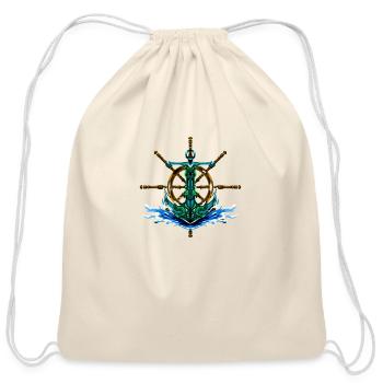 Brave the Battle - Cotton Drawstring Bag - natural - Front