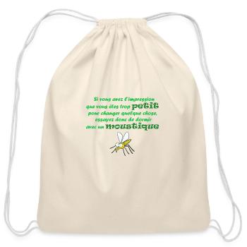 Change Things Up - Mosquitoes - Humor Quote - Cotton Drawstring Bag - natural - Front