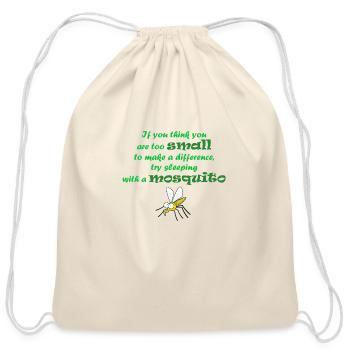 Change Things Up - Mosquitoes - Humor Quote - Cotton Drawstring Bag - natural - Front
