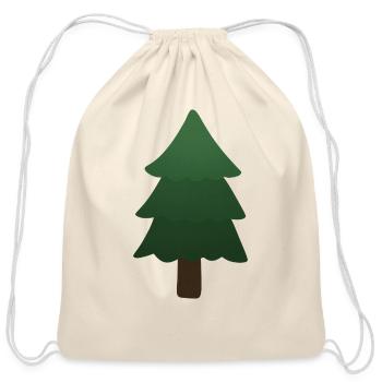Pine Tree - Cotton Drawstring Bag - natural - Front