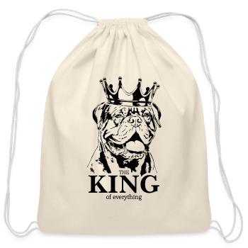Funny French Mastiff King of everything - Cotton Drawstring Bag - natural - Front