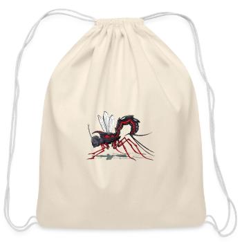 Crimson Warlight Mantis - Cotton Drawstring Bag - natural - Front