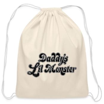 Harley Quinn Daddy's Lil Monster - Cotton Drawstring Bag - natural - Front