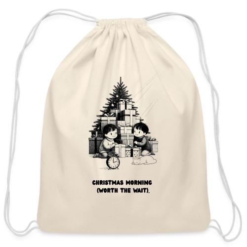 Christmas Morning T-Shirt | Minimalist Kids Gifts - Cotton Drawstring Bag
