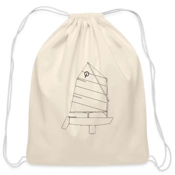 Optimist Sailing - Cotton Drawstring Bag - natural - Front