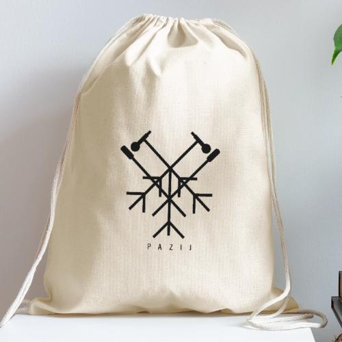 Pazij Black Logo - Cotton Drawstring Bag