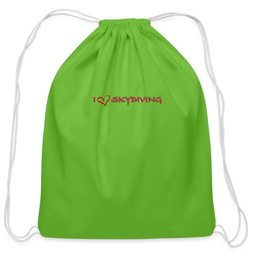 I love skydiving T-shirt/BookSkydive - Cotton Drawstring Bag