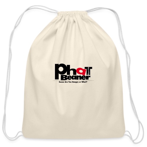 PB Black Classic Burrito Logo - Cotton Drawstring Bag