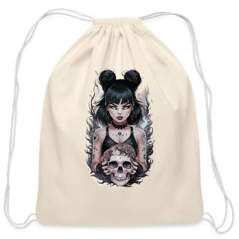 Unique Gothic Art For a Gothic fan - Cotton Drawstring Bag - natural - Front